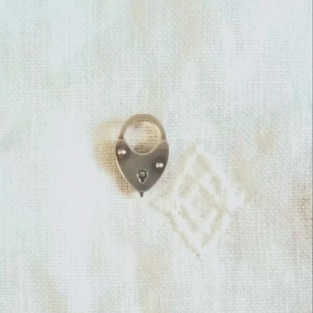 VINTAGE STERLING TRICK LOCK HEART CHARM VERY RARE!
